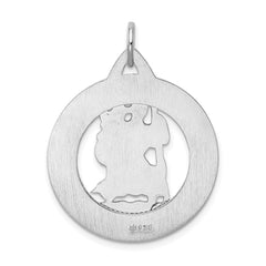 Sterling Silver Rhodium-plated St. Christopher Medal QC5607