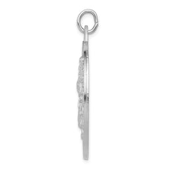 Sterling Silver Rhodium-plated Saint Christopher Medal QC5609