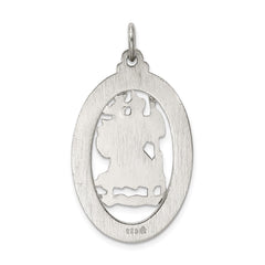 Sterling Silver Rhodium-plated Saint Christopher Medal QC5621