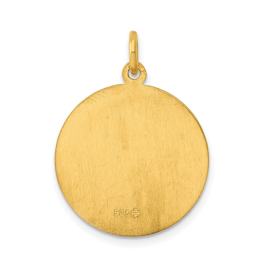 24k Gold-plated Sterling Silver St. Christopher Medal QC5641