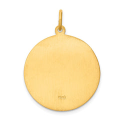 24k Gold-plated Sterling Silver St. Christopher Medal QC5643