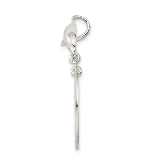 Sterling Silver Dolphin Charm Holder QC565