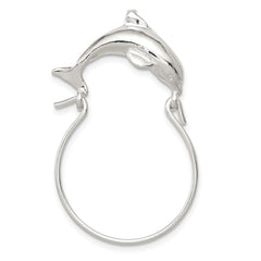 Sterling Silver Dolphin Charm Holder QC565