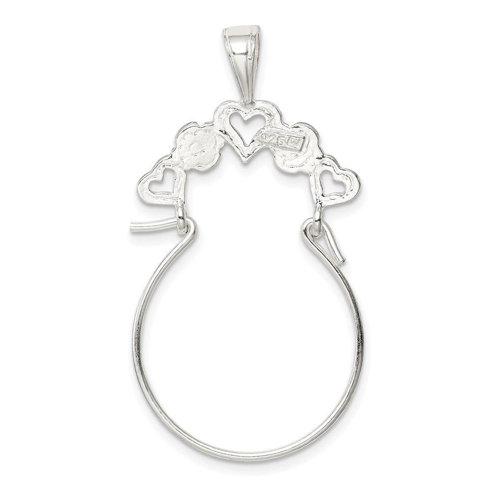 Sterling Silver Heart Charm Holder QC567