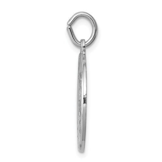 Sterling Silver Rhodium-plated Saint Joseph Medal QC5682