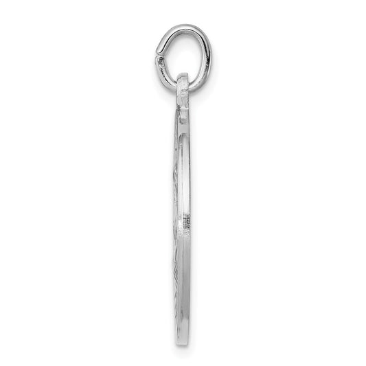 Sterling Silver Rhodium-plated Saint Joseph Medal QC5683