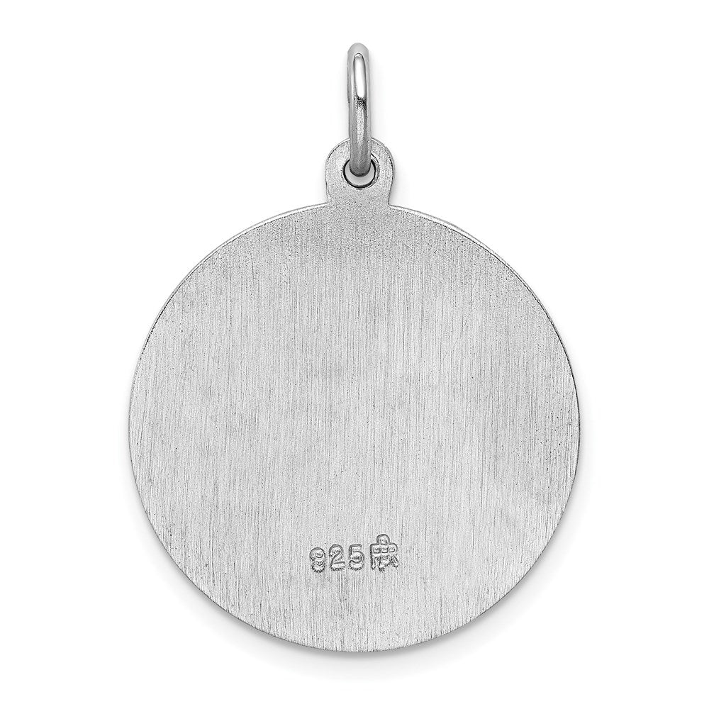 Sterling Silver Rhodium-plated Saint Joseph Medal QC5683