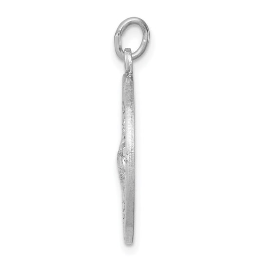 Sterling Silver Rhodium-plated Saint Jude Thaddeus Medal QC5690