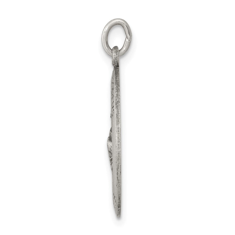 Sterling Silver Antiqued Saint Jude Thaddeus Medal QC5692