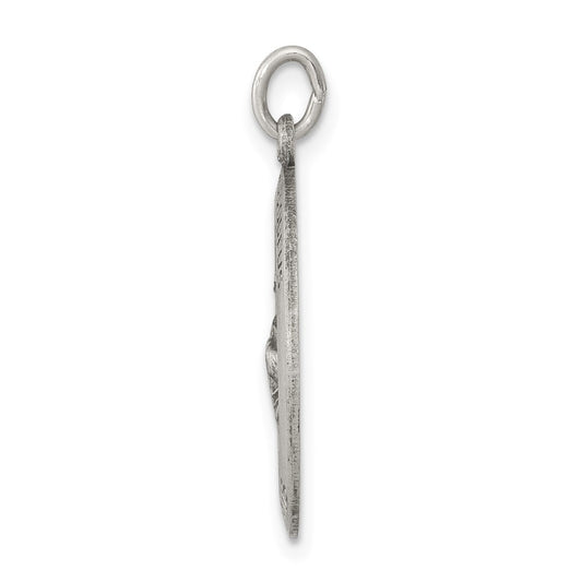 Sterling Silver Antiqued Saint Jude Thaddeus Medal QC5692