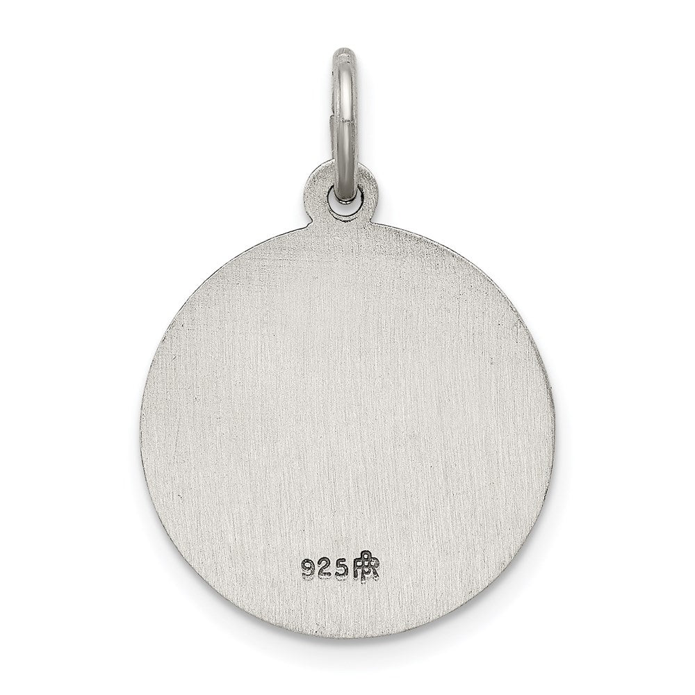Sterling Silver Antiqued Saint Lucy Medal QC5697