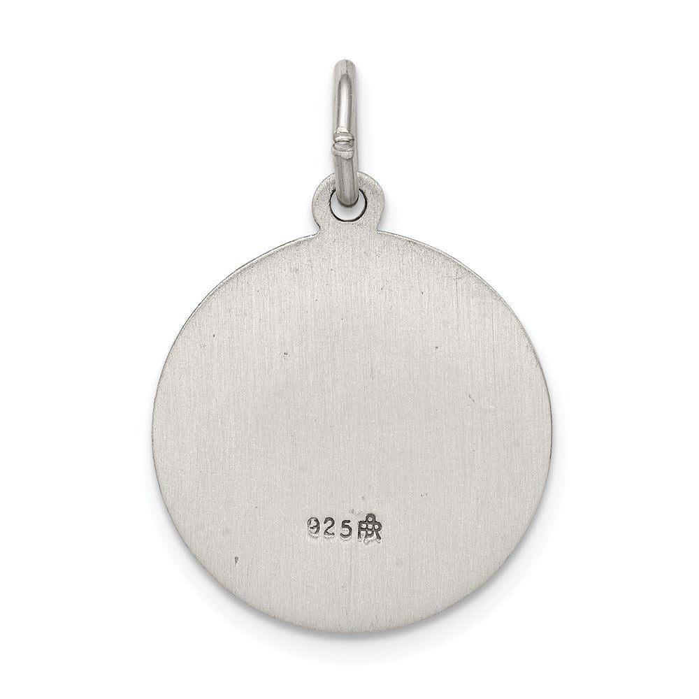 Sterling Silver Antiqued Saint Anne Medal QC5713