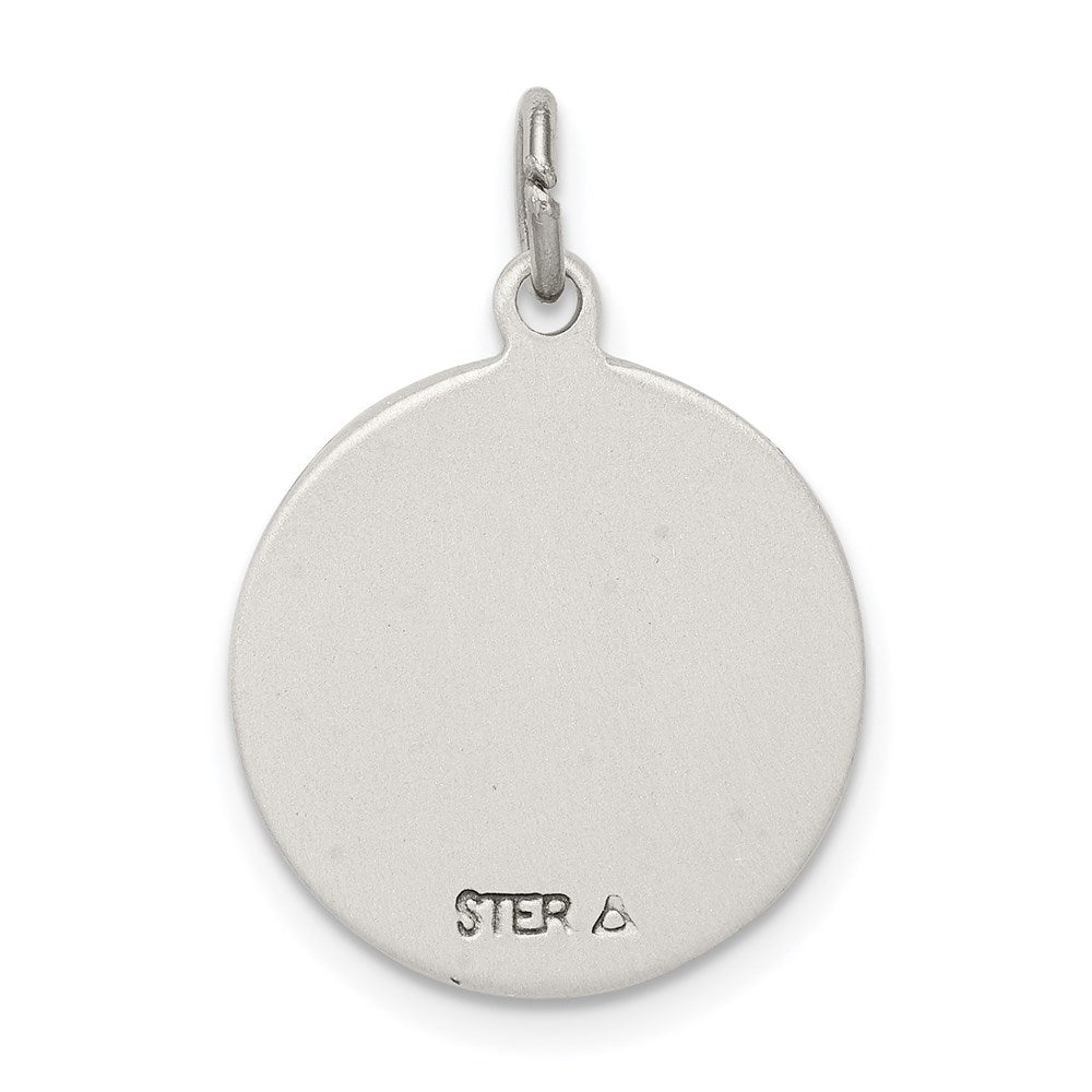 Sterling Silver Antiqued Saint Anne Medal QC5717