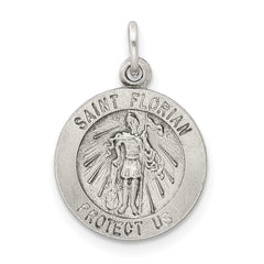 Sterling Silver Antiqued Saint Florian Medal QC5721