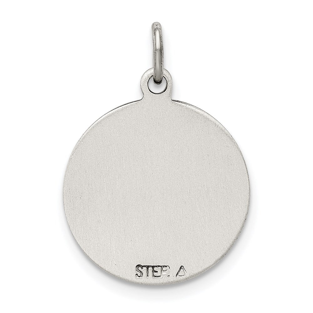 Sterling Silver Antiqued St. Gerard Medal Pendant QC5729