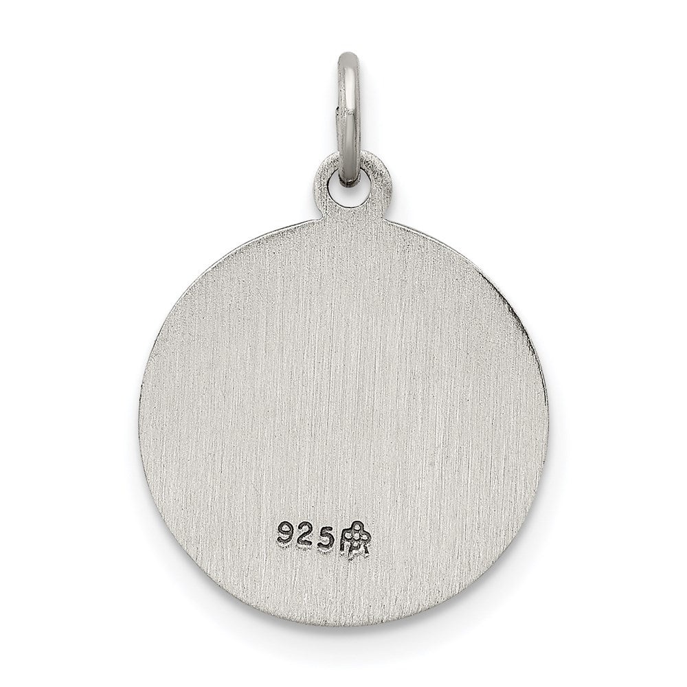Sterling Silver Antiqued Saint John Medal QC5731