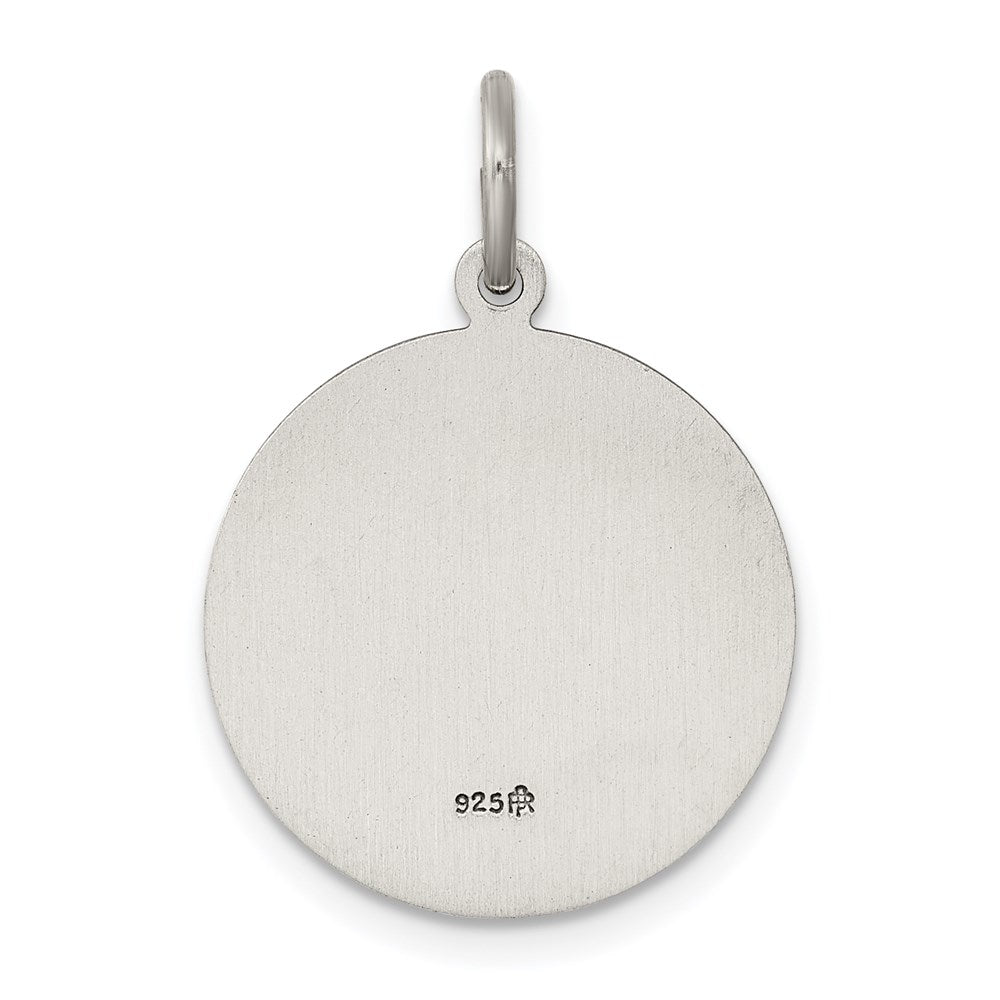 Sterling Silver Antiqued Saint John Medal QC5732