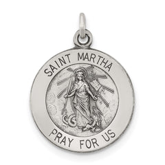 Sterling Silver Antiqued Saint Martha Medal QC5739