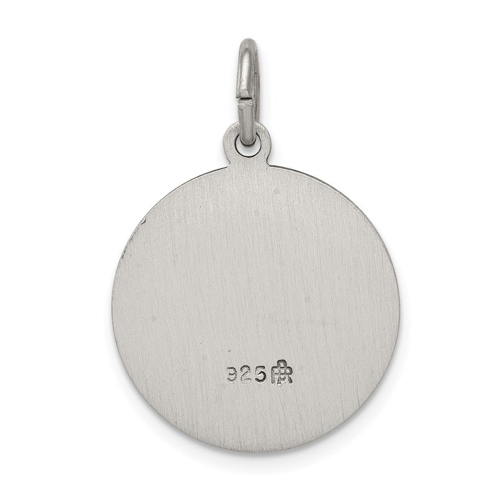 Sterling Silver Antiqued Saint Matthew Medal QC5743