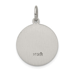 Sterling Silver Antiqued Saint Matthew Medal QC5743