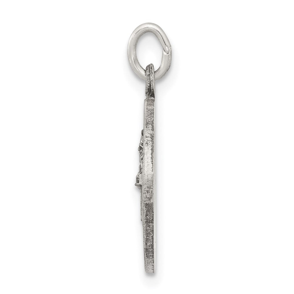 Sterling Silver Antiqued Saint Patrick Medal QC5746