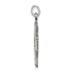 Sterling Silver Antiqued Reversible 4-way Medal QC5806