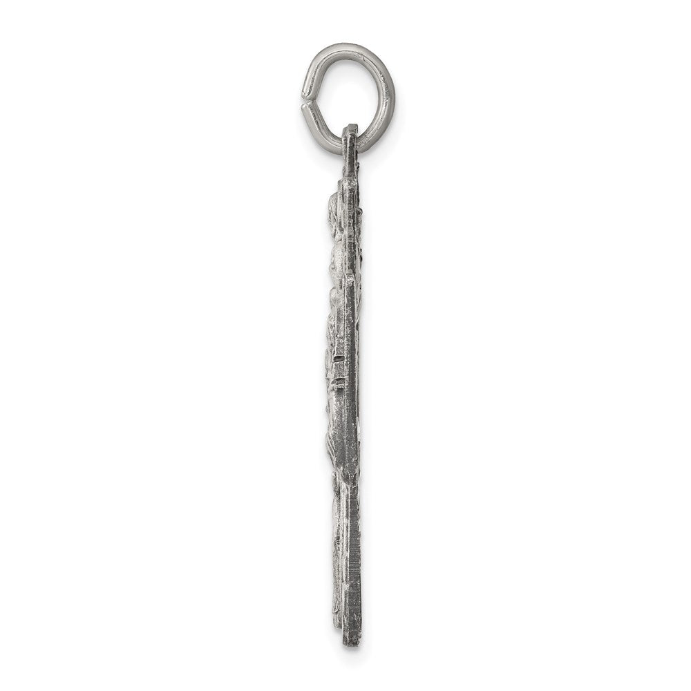 Sterling Silver Antiqued Reversible 4-way Medal QC5808