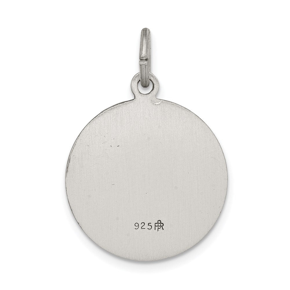 Sterling Silver Antiqued Saint Gabriel Medal QC5818