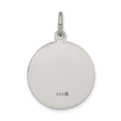 Sterling Silver Antiqued Saint Gabriel Medal QC5818
