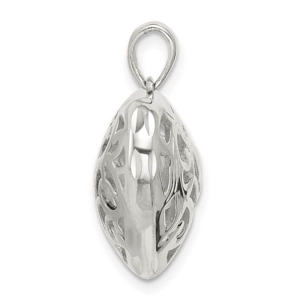 Sterling Silver Filigree Heart Pendant QC582
