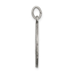 Sterling Silver Antiqued Polished/Matte Holy Communion Pendant QC5824