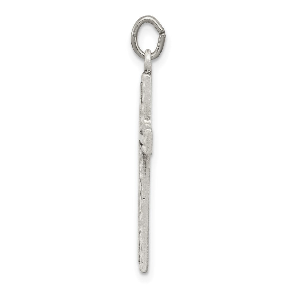 Sterling Silver Antiqued Cross Charm QC5832