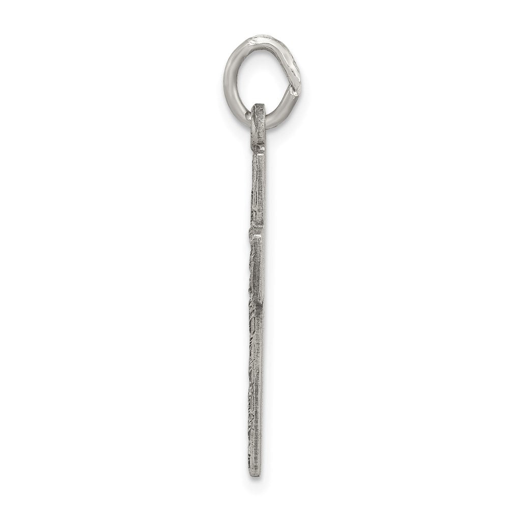 Sterling Silver Antiqued Cross Charm QC5836