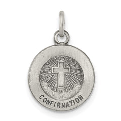 Sterling Silver Antiqued Confirmation Medal QC5902