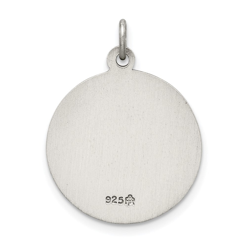 Sterling Silver Antiqued Confirmation Medal QC5904