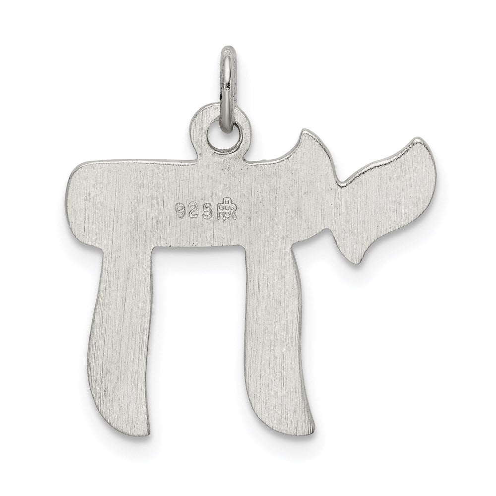 Sterling Silver Rhodium-plated Chai Pendant QC5915