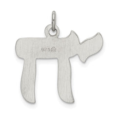 Sterling Silver Rhodium-plated Chai Pendant QC5915