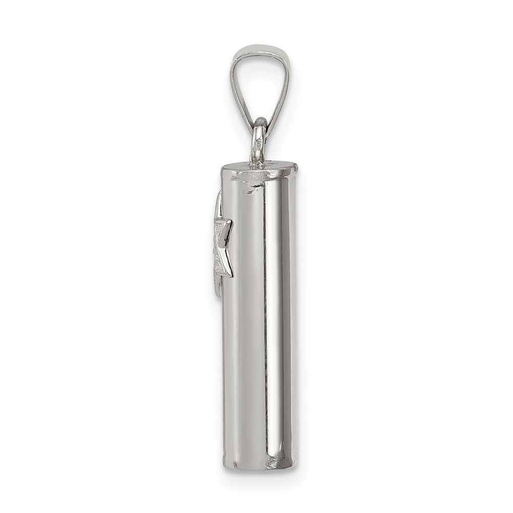 Sterling Silver Mezuzah Pendant QC5925