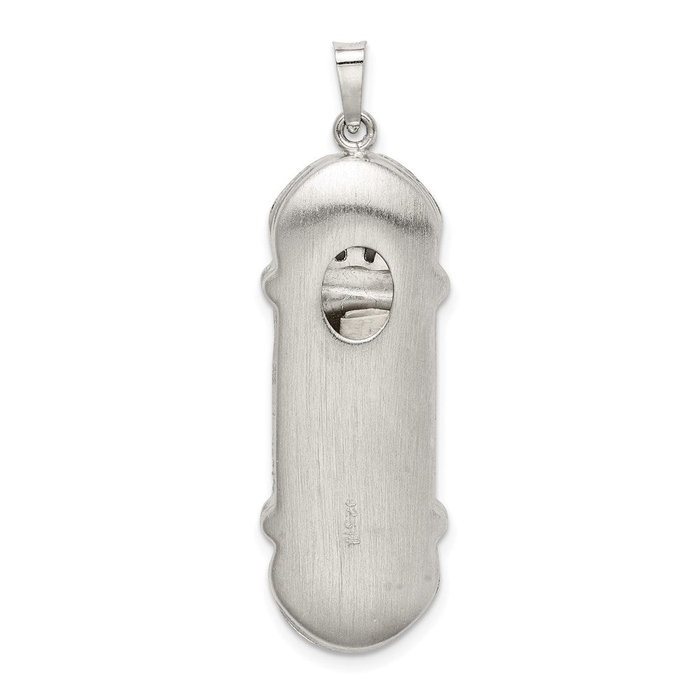 Sterling Silver Fancy Mezuzah Pendant QC5932