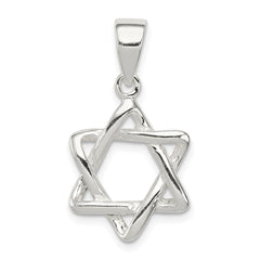 Sterling Silver 3-D Star of David Pendant QC5946