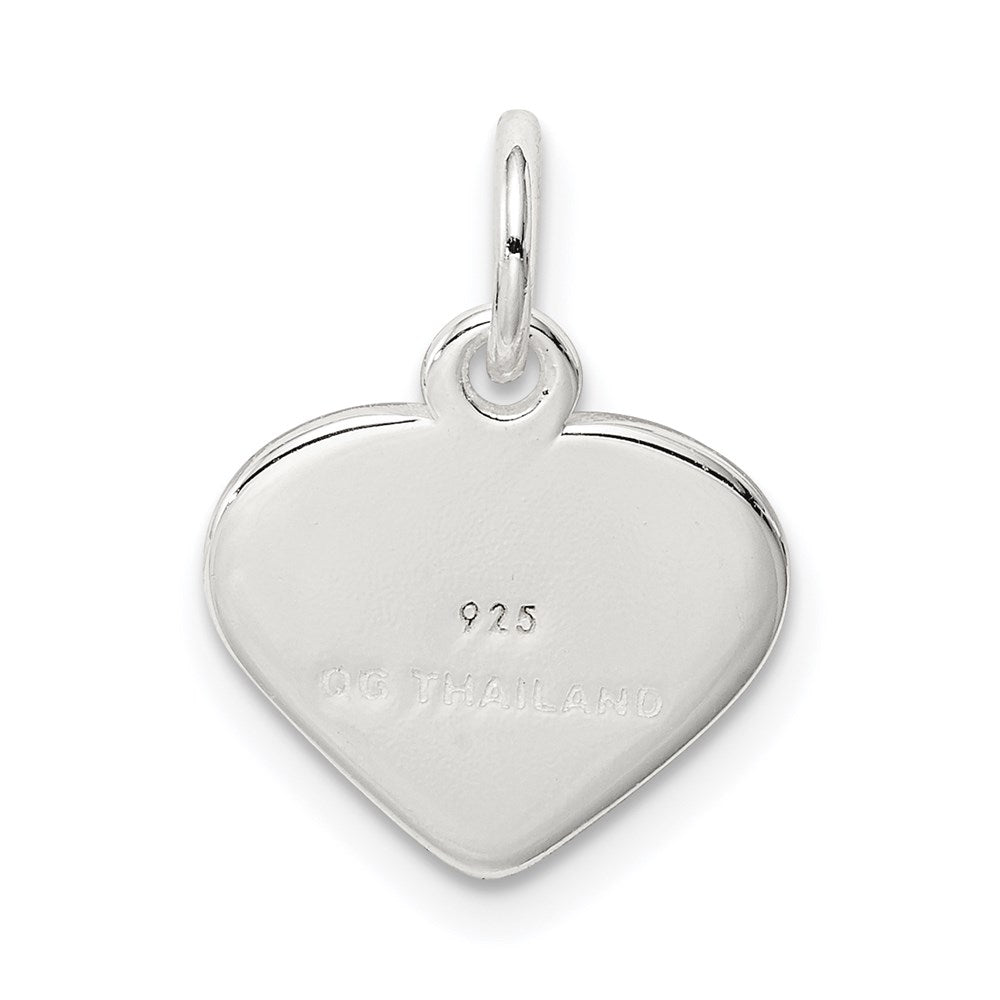 Sterling Silver Love Heart Charm QC6000