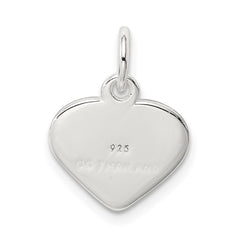 Sterling Silver Love Heart Charm QC6000