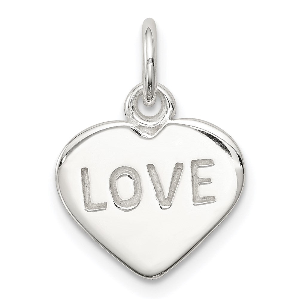 Sterling Silver Love Heart Charm QC6000
