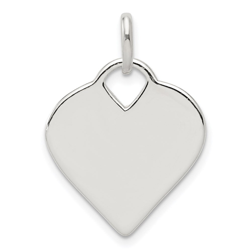 Sterling Silver Polished Heart Charm QC6006