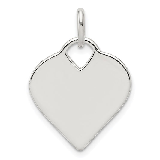 Sterling Silver Polished Heart Charm QC6006