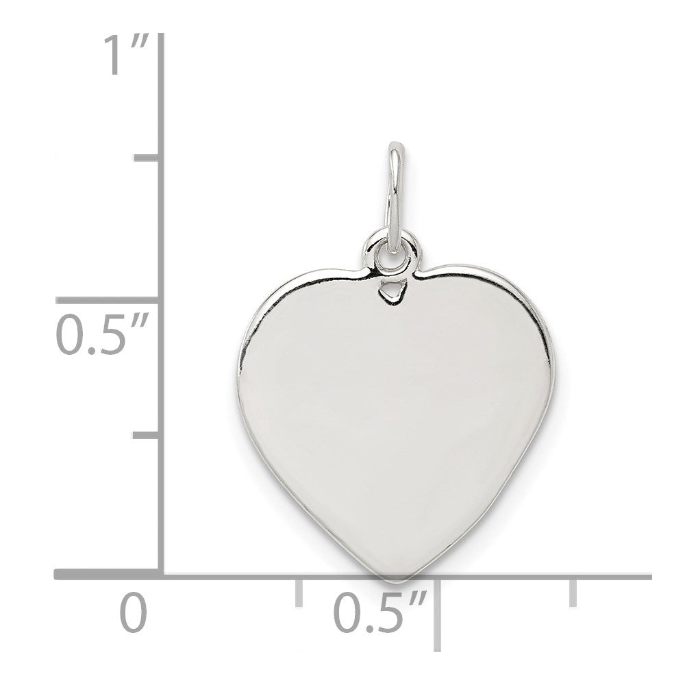Sterling Silver Small Heart Charm QC6007