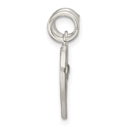 Sterling Silver Best Friends 2-piece break apart Heart Charm QC602