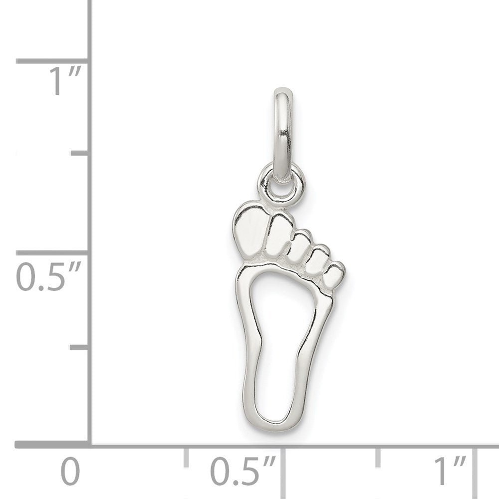 Sterling Silver Foot Charm QC6025