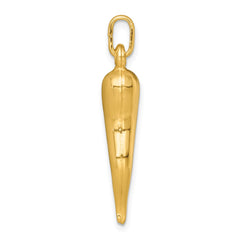 Sterling Silver Gold-tone Italian Horn Pendant QC6092GP