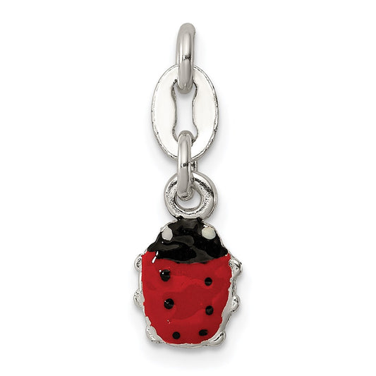 Sterling Silver Enameled Ladybug Charm QC6263
